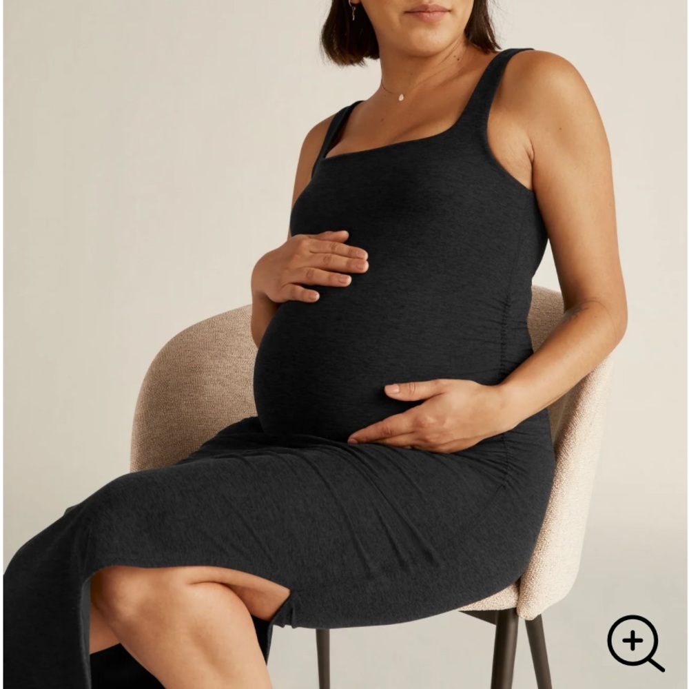 Beyond Yoga Charcoal Gray Maternity Tank Dress